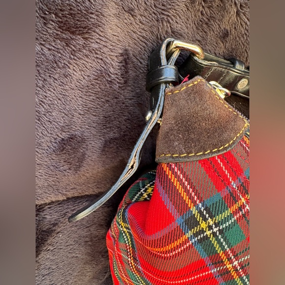 EUC  Retail $350 Dooney & Bourke Red Tartan Shoulder Bag - Picture 11 of 13